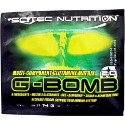 L-Глютамин G-Bomb 2.0 BOX Scitec 25 пак по 14 г L-Глютамин G-Bomb 2.0 BOX Scitec 25 пак по 14 г