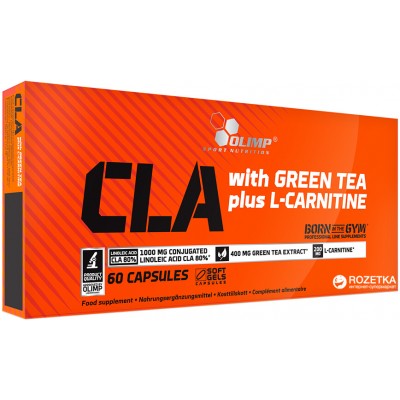 Жиросжигатель CLA+Green Tea+L-carnitine sp Olimp 60 капс Жиросжигатель CLA+Green Tea+L-carnitine sp Olimp 60 капс