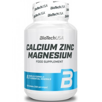 Минералы Calcium Zinc Magnesium BioTechUSA 100 таб Минералы Calcium Zinc Magnesium BioTechUSA 100 таб