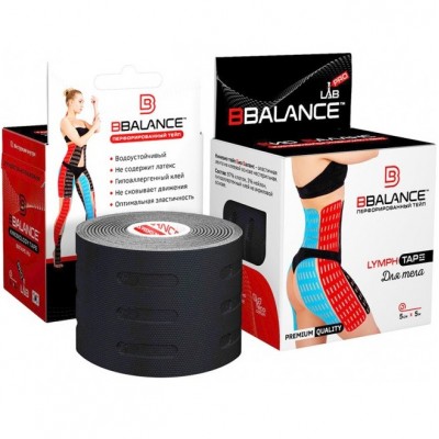 Кинезио тейп лимфодренажный BB, 5см*5м, черный Кинезио тейп лимфодренажный BB, 5см*5м, черный