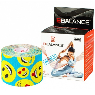 Кинезио тейп BBTape, смайлики,5см*5м Кинезио тейп BBTape, смайлики,5см*5м