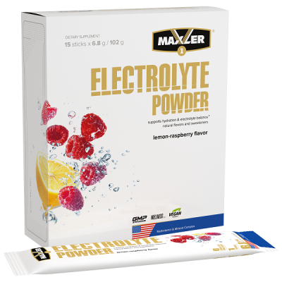 Maxler Electrolyte Powder 15x6,8 g box - Lemon-Raspberry Maxler Electrolyte Powder 15x6,8 g box - Lemon-Raspberry