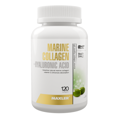 Maxler Marine Collagen Hyaluronic Acid Complex 120 softgels Maxler Marine Collagen Hyaluronic Acid Complex 120 softgels