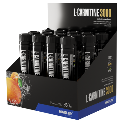 Maxler L-Carnitine 14x25 ml (3000 mg) - Apricot-Mango Maxler L-Carnitine 14x25 ml (3000 mg) - Apricot-Mango