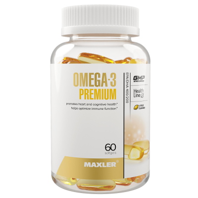 Maxler Omega-3 Premium EPA/DHA 400/200 Citrus Flavor 60 softgels Maxler Omega-3 Premium EPA/DHA 400/200 Citrus Flavor 60 softgels