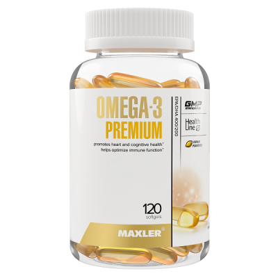 Maxler Omega-3 Premium EPA/DHA 400/200 Citrus Flavor 120 softgels Maxler Omega-3 Premium EPA/DHA 400/200 Citrus Flavor 120 softgels