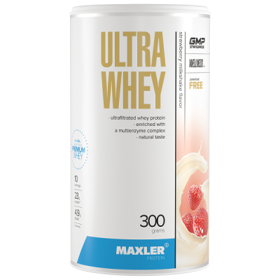 Maxler Ultra Whey 300 g (can) - Strawberry Milkshake Maxler Ultra Whey 300 g (can) - Strawberry Milkshake